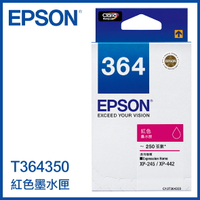 EPSON 原廠盒裝 364 (C13T364350) 紅色墨水匣 XP-245 XP-442 墨水匣【APP下單最高22%點數回饋】