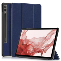 Case For Samsung Tab S9 S8 S7 11 inch Magnetic Tri-folding Leather Smart Stand Cover For Galaxy Tab S8 S9 Plus S7 FE 12.4" Case