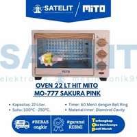 OVEN 22 LT HIT MITO MO-777 SAKURA PINK | Oven 22 Liter Low Watt 800W | Pemanas Atas Bawah | Timer 60