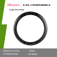 ELITEWHEELS Promotion tubular Carbon Fiber Wheelset 60X25mm Single Front Wheel