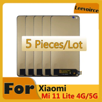 5 Pcs INCELL TFT Display For Xiaomi Mi 11 Lite Mi11 Lite 5G M2101K9AG LCD Touch Screen Digitizer Assembly Replacemen