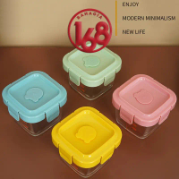 Glass Food Container - Wadah Makan Anti Tumpah - Food container baby kaca