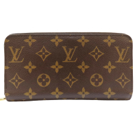 【二手名牌BRAND OFF】LOUIS VUITTON LV 路易威登【再降價】 原花 帆布 紫紅色 Zippy Wallet 拉鏈錢包 M41895