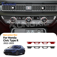 KUNGKIC Soft Carbon Fiber For Honda Civic Type R FL5 2022-2025 Car Center Console AC Knob Decoration
