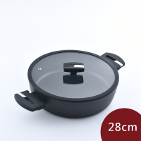 Berndes Balance 不沾平底壽喜燒鍋 (含蓋)  28cm 電磁爐可用 不沾鍋 雙耳鍋 平底鍋