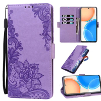 2024 Lace Flower PU Leather Wallet Case for Honor X8 X7 Honor 50 50 Lite 50SE Honor 20 Lite 10 Lite 20 10 20i 9X 9C 9A 9S 8A 8X