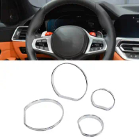 for BMW E46 Speedometer Frames 4Pcs Anti-scratch Car Gauge Decoration Dial Rings Trim for BMW E46
