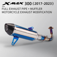 For XMAX300 XMAX250 Full motorcycle Exhaust Muffler System 51mm Exhaust Muffler motorcycle Exhaust Muffler R77