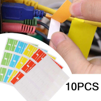 300pcs /10 Lembar Kabel Penanda Label Penanda Kabel Jaringan Cable Label Stiker Label Kabel Anti Air