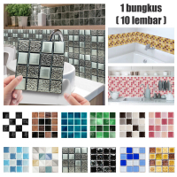 Stiker dinding dinding dapur Anti Minyak / Stiker wallpaper kamar tidur / Stiker tembok Mosaic - 1 b