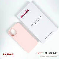 Casing iPhone 13 Case Soft Silicone BASAIN Original - Pink