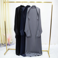 Jubah Hijab Reben, Pakaian Wanita Muslim Timur Tengah, Warna Pepejal, Jubah Pakaian Luar, Jubah Juba