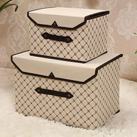 韓式可折疊收納箱布藝儲物箱收納盒整理箱裝衣服的箱子無紡布  交換禮物全館免運