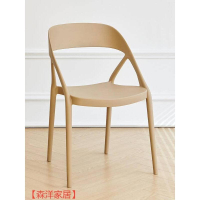 網紅休閒創意登子現代簡約塑膠靠背椅子加厚家用餐椅北歐朔膠凳子