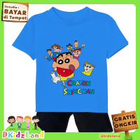 Setelan Kaos Anak Laki-Laki Lengan Pendek Motif Crayon Shinchan 1 - 10 Tahun Dkidzland  Bola