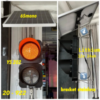 warning light solar panel 20cm 2 aspek traffic light tenaga surya