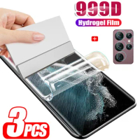 Pelicula, Film Hidrogel For Samsung s22 s23 S24 ultra Screen Protector Galaxy S 22 Ultra 5G Hydrogel Film S22Ultra Water gel Front+Camera Film Sansung S 23 Plus Protectores de Pantalla SamsungS22 + Phone Soft Glass