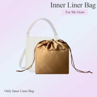 Nylon Purse Organizer Insert for Tory Burch McGraw Bucket Bag Inner Liner Bag Durable Storage Open Bag Handmade Cosmetics Bag