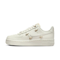 【NIKE 耐吉】Wmns Air Force 1 Mini Gold 休閒鞋 女鞋 米白 小金勾 四勾 炫雅(FV3654-111)