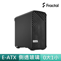 【Fractal Design】Torrent Compact Black Solid 電腦機殼-黑(最強大散熱低噪音)