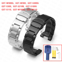 Strap for Casio G-Shock GST-W300/400G B100 S310 S120 S110 W110 Men Stainless Steel Metal Replacement Watch Band Bracelet Chain