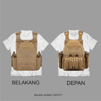 Kaos Motif Rompi Tentara Vest Army Full Print Sublim Nyaman Unik Bahan Dryfit