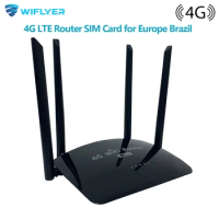 4G LTE Router SIM Card for Europe Brazil 300Mbps Wifi Mobile Hotspot MT7620N 580Mhz EU Module WAN LAN 2.4g Antenna Roteador