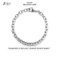 Zafa Gelang Stainless Pria Wanita Anti Karat - Galen Bracelet 19cm Gold