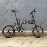 TiAtom/Titanium Folding Bike Black Model 3Speed 7.2kg