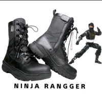 sepatu pdl tni polri rangger army caanggo militery tactical boots rubicon swat kulit sapi asli Shoes
