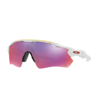 【Oakley】都會運動風格太陽眼鏡白框紫色炫彩鏡片(9208-5038)