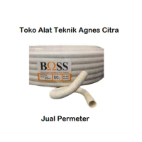 Flexible Conduit 25 mm Boss Hitam Putih Selang AC Fleksibel Pipa Pelindung Kabel Selang Spiral AC Te