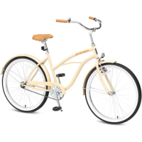 26 Inch Women Beach Cruiser Bike, Single Speed and 7 Speed, Adult and Youth Hybrid Bike Commuter Bicycle