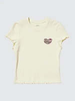 UNIQLO T-Shirt Mini wanita Disney PIXAR UT Marie The Aristocats CREAM M