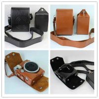 PU Leather Camera Bag Case For Fujifilm Fuji Instax Mini 90 Full Body Cover With Shoulder Strap