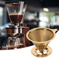 Stainless Steel Brewing Filter Stainless Steel Pour Over Coffee Dripper Set Reusable Cone Filter Slow Drip for Single for Home