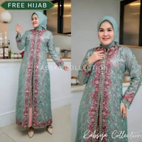 Gamis Pesta Tile Shangrilla – Material Tile Gamis Full Bordir Halus, Dalam Satin Velvet Cocok Kondan