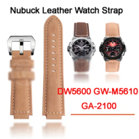 High Quality Leather Strap For CASIO Modified Frosted Cow Leather Watch Band DW5600 GW-B5600 GW-M5610 Men's Wristband Bracelet