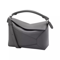 LOEWE Small Puzzle Edge Bag in Classic Calfskin Slate Phw