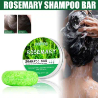 Rosemary Hair Regrowth Shampoo Bar Deep Cleansing Hair &amp; Scalp Anti Hair Loss Shampoo Soap for Treated Dry Damaged Hair 60g