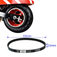 Mini Electric Scooter Timing Belt Thick Belt No Pollution 5M-535-15 Black Rubber Outdoor Cycling Accessories Durable Practical