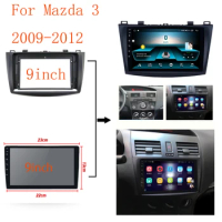 2 Din 9 Inch Car Radio Installation DVD GPS Mp5 Plastic Fascia Panel Frame for MAZDA 3 2010-2012 Dash Mount Kit