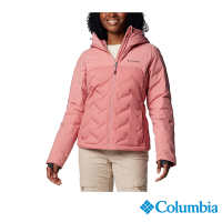 Columbia哥倫比亞 女款-Omni Tech防水極暖連帽羽絨外套-粉紅色 UWR35550PK/IF
