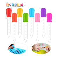 1 Pcs Silicone Dropper Reusable [Fine Motor] Baby Feeder Silicone Dropper Medicine Pipette Liquid Fo