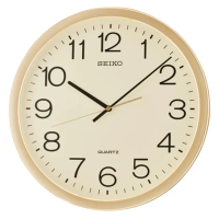【SEIKO 精工】指針式時尚時鐘 掛鐘-金框 日系 推薦(QXA041A)