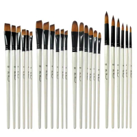 Professional Painting Brush Set Acrylic Oil Watercolors Artist Painting Supplies High Quality White Rod Gouache Nylon