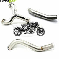 For Benelli Motorcycle Exhaust Muffler Mid Connect Refit Motorbike Middle Pipe Exhaust Case For Benelli BN 600 BN600 bn 600