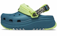 CROCS HIKER XSCAPE ANIMAL PRINT CLOG TEAL GREEN