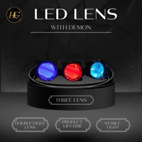 FOGLAMP MURAH - Lampu Kabut Mobil Biled WITH DEMON - 3inch Double Beam Laser RED
