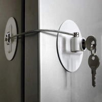 Child Safety Lock Multifunction Baby Cabinet Locks Creative 2 Keys Baby Security Fridge Freezer Drawer Door Cabinet Lock